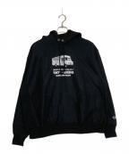 the apartment×The Almeda Club×Championジ アパートメント×ザアラメダクラブ×チャンピオン）の古着「Queens Tokyo Moving Hoodie」｜ブラック
