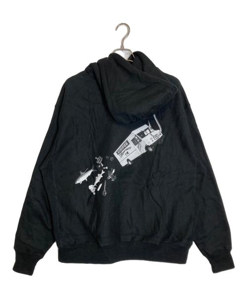 the apartment（ジ アパートメント）the apartment (ジ アパートメント) The Almeda Club (ザアラメダクラブ) Champion (チャンピオン) Queens Tokyo Moving Hoodie ブラック サイズ:XLの古着・服飾アイテム