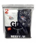 Hanes×GDCヘインズ×ジーディーシー）の古着「CREW NECK T-SHIRT (2PIECES)」｜ホワイト×ブラック