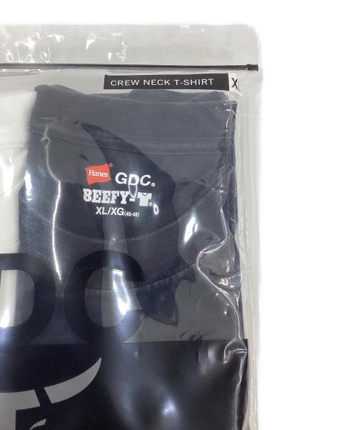 Hanes（ヘインズ）Hanes (ヘインズ) GDC (ジーディーシー) CREW NECK T-SHIRT (2PIECES) ホワイト×ブラック サイズ:XL 未使用品の古着・服飾アイテム