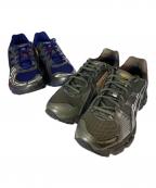 asics×KITHアシックス×キス）の古着「KITH × Marvel vs. Capcom × Asics Gel-Kayano 12.1 Double Box "Captain America vs. Guile"ダブルボックスセット/キス・マーベル・ヴァーサス・カプコン・アシックス・ゲルカヤノ・ジュウテンイチ・ダブルボックス・キャプテンアメリカ・ヴァーサス・ガイル」｜ネイビー×グレー/オリーブ×シルバー