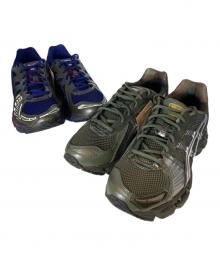 asics×KITH（アシックス×キス）の古着「KITH × Marvel vs. Capcom × Asics Gel-Kayano 12.1 Double Box "Captain America vs. Guile"ダブルボックスセット/キス・マーベル・ヴァーサス・カプコン・アシックス・ゲルカヤノ・ジュウテンイチ・ダブルボックス・キャプテンアメリカ・ヴァーサス・ガイル」｜ネイビー×グレー/オリーブ×シルバー