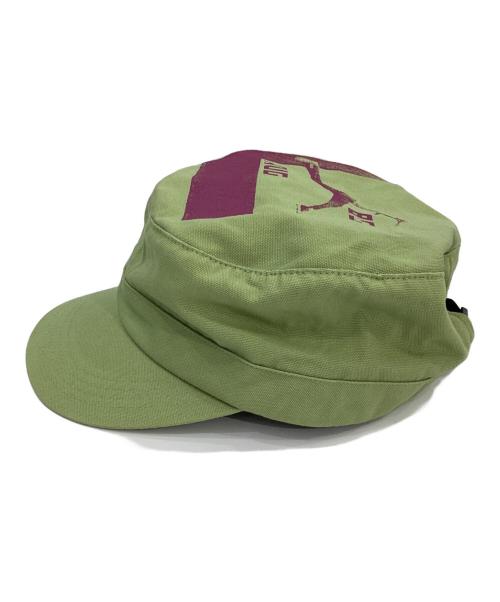 APPLE BUTTER STORE（アップルバターストア）APPLE BUTTER STORE (アップルバターストア) LAUG WORK CAP グリーン×パープルの古着・服飾アイテム