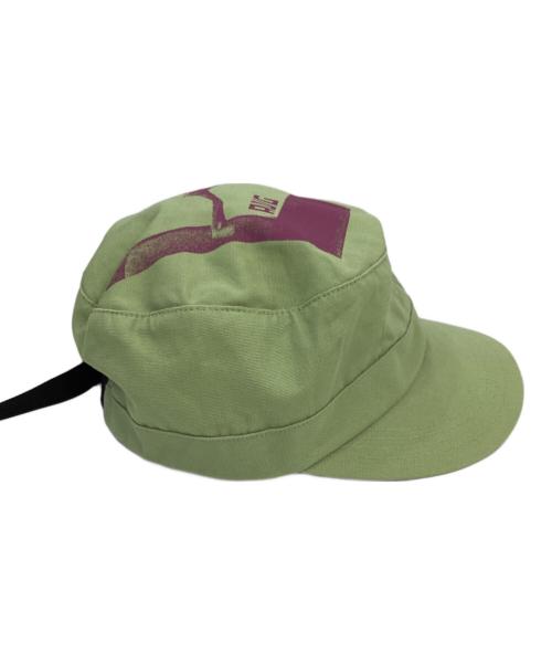 APPLE BUTTER STORE（アップルバターストア）APPLE BUTTER STORE (アップルバターストア) LAUG WORK CAP グリーン×パープルの古着・服飾アイテム