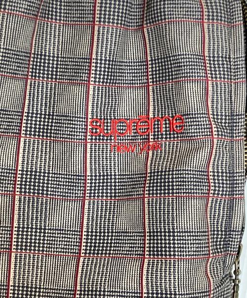 SUPREME（シュプリーム）SUPREME (シュプリーム) Glen Check Track Pant ベージュ×レッド サイズ:Sの古着・服飾アイテム