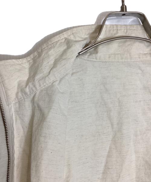 nestrobe confect（ネストローブ コンフェクト）nestrobe confect (ネストローブ コンフェクト) コットンリネンウェザージップシャツジャケット アイボリー サイズ:3の古着・服飾アイテム