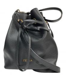 FURLA（フルラ）の古着「巾着ショルダーバッグ」｜ブラック