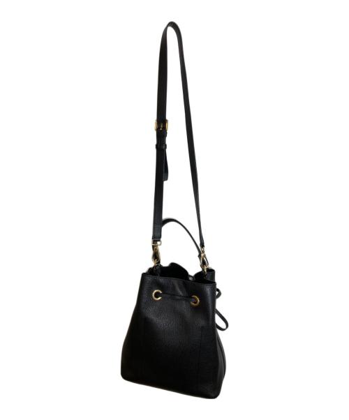 FURLA（フルラ）FURLA (フルラ) 巾着ショルダーバッグ ブラックの古着・服飾アイテム