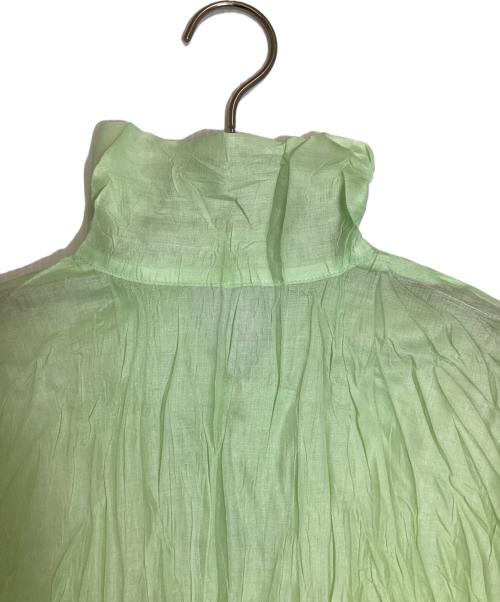 PLEATS PLEASE（プリーツプリーズ）PLEATS PLEASE (プリーツプリーズ) 半袖プリーツシャツ グリーン サイズ:Lの古着・服飾アイテム