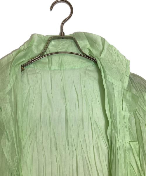 PLEATS PLEASE（プリーツプリーズ）PLEATS PLEASE (プリーツプリーズ) 半袖プリーツシャツ グリーン サイズ:Lの古着・服飾アイテム