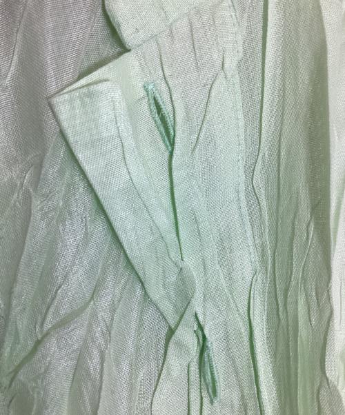 PLEATS PLEASE（プリーツプリーズ）PLEATS PLEASE (プリーツプリーズ) 半袖プリーツシャツ グリーン サイズ:Lの古着・服飾アイテム
