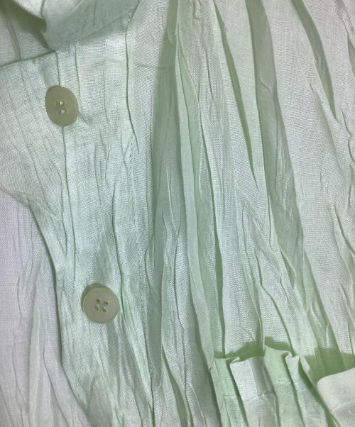 PLEATS PLEASE（プリーツプリーズ）PLEATS PLEASE (プリーツプリーズ) 半袖プリーツシャツ グリーン サイズ:Lの古着・服飾アイテム