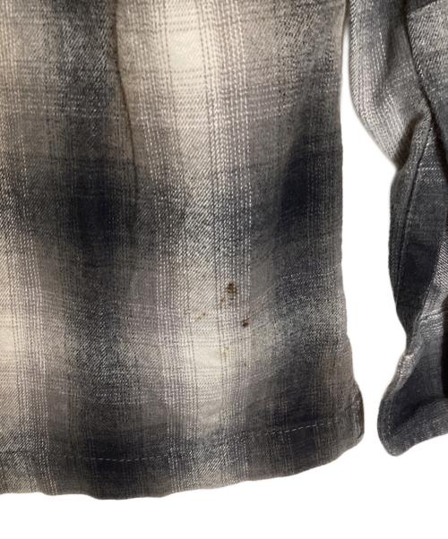 Schott（ショット）Schott (ショット) 25FW OMBRE CHECK FLANNEL LS SHIRT ブラック サイズ:Lの古着・服飾アイテム