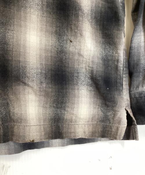 Schott（ショット）Schott (ショット) 25FW OMBRE CHECK FLANNEL LS SHIRT ブラック サイズ:Lの古着・服飾アイテム
