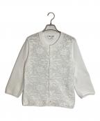 COMME des GARCONS COMME des GARCONSコムデギャルソン コムデギャルソン）の古着「丸首切替ニットカーディガン」｜ホワイト