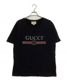 GUCCI（グッチ）の古着「ロゴ ウォッシュドオーバーサイズ Tシャツ」｜ブラック