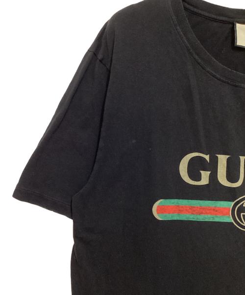 GUCCI（グッチ）GUCCI (グッチ) ロゴ ウォッシュドオーバーサイズ Tシャツ ブラック サイズ:不明の古着・服飾アイテム