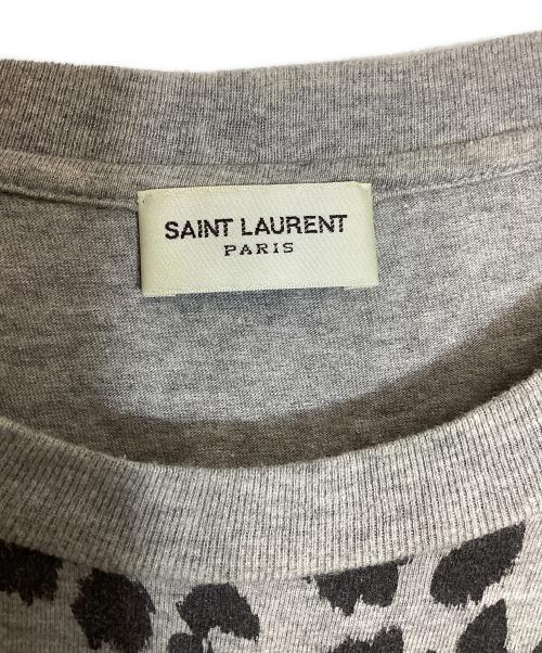 Saint Laurent Paris（サンローランパリ）Saint Laurent Paris (サンローランパリ) レオパード柄Tシャツ グレー サイズ:不明の古着・服飾アイテム