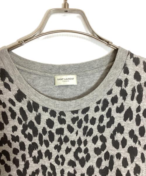 Saint Laurent Paris（サンローランパリ）Saint Laurent Paris (サンローランパリ) レオパード柄Tシャツ グレー サイズ:不明の古着・服飾アイテム
