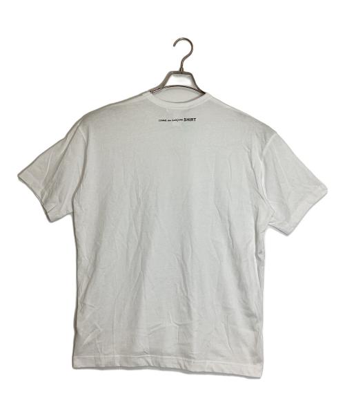 COMME des GARCONS SHIRT（コムデギャルソンシャツ）COMME des GARCONS SHIRT (コムデギャルソンシャツ) コットンジャージクルーネックS/Sロゴカットソー ホワイト サイズ:S 未使用品の古着・服飾アイテム