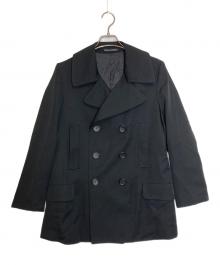 YOHJI YAMAMOTO（ヨウジヤマモト）の古着「ウールギャバ Pコート」｜ブラック