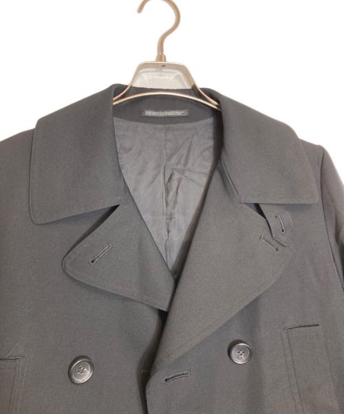 YOHJI YAMAMOTO（ヨウジヤマモト）YOHJI YAMAMOTO (ヨウジヤマモト) ウールギャバ Pコート ブラック サイズ:2の古着・服飾アイテム