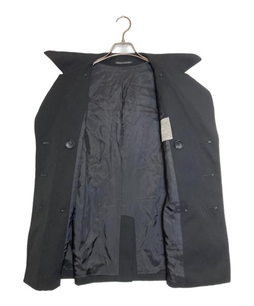YOHJI YAMAMOTO（ヨウジヤマモト）YOHJI YAMAMOTO (ヨウジヤマモト) ウールギャバ Pコート ブラック サイズ:2の古着・服飾アイテム
