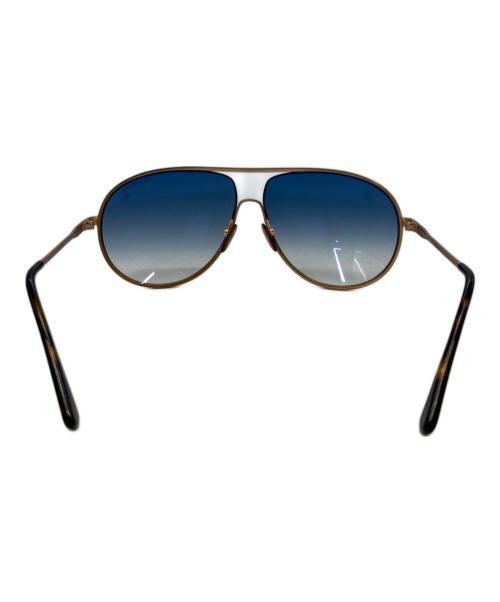 TOM FORD（トムフォード）TOM FORD (トムフォード) ティアドロップサングラス ゴールド×ブラウン サイズ:61□11の古着・服飾アイテム