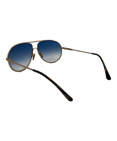 TOM FORD（トムフォード）TOM FORD (トムフォード) ティアドロップサングラス ゴールド×ブラウン サイズ:61□11の古着・服飾アイテム