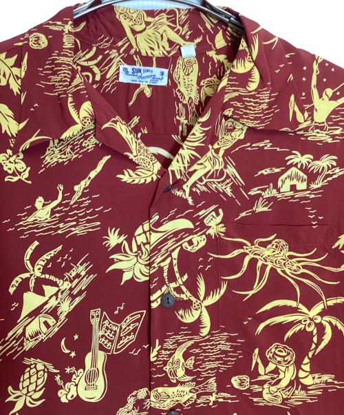 Sun Surf（サンサーフ）Sun Surf (サンサーフ) RAYON HAWAIIAN SHIRT レッド×イエロー サイズ:Mの古着・服飾アイテム