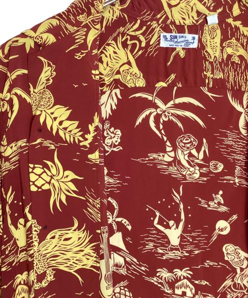 Sun Surf（サンサーフ）Sun Surf (サンサーフ) RAYON HAWAIIAN SHIRT レッド×イエロー サイズ:Mの古着・服飾アイテム