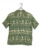 Sun Surfサンサーフ）の古着「RAYON HAWAIIAN SHIRT」｜ベージュ×グリーン