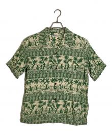 Sun Surf（サンサーフ）の古着「RAYON HAWAIIAN SHIRT」｜ベージュ×グリーン