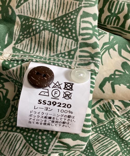 Sun Surf（サンサーフ）Sun Surf (サンサーフ) RAYON HAWAIIAN SHIRT ベージュ×グリーン サイズ:Mの古着・服飾アイテム