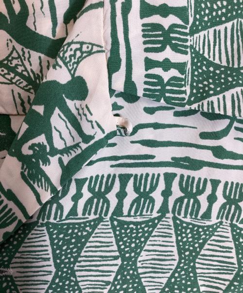 Sun Surf（サンサーフ）Sun Surf (サンサーフ) RAYON HAWAIIAN SHIRT ベージュ×グリーン サイズ:Mの古着・服飾アイテム