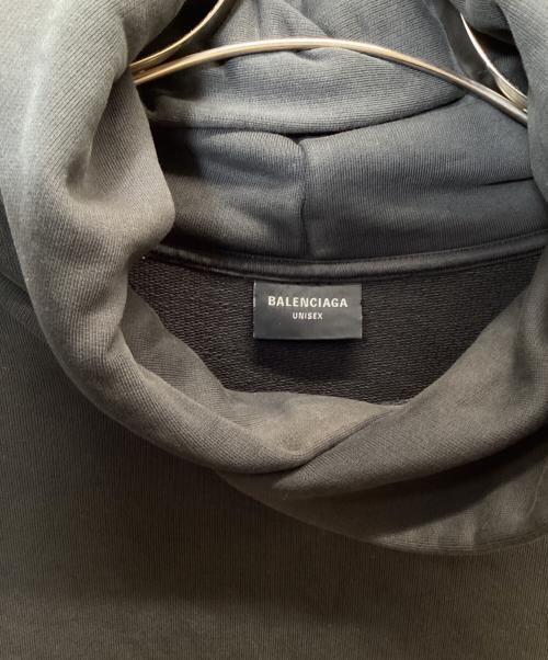 BALENCIAGA（バレンシアガ）BALENCIAGA (バレンシアガ) Large Fit Hoodie/BLACK ロゴ ヴィンテージ プリント プルオーバー パーカー ブラック サイズ:Mの古着・服飾アイテム