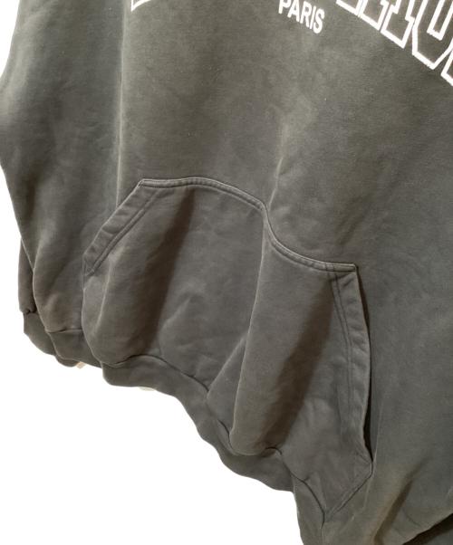 BALENCIAGA（バレンシアガ）BALENCIAGA (バレンシアガ) Large Fit Hoodie/BLACK ロゴ ヴィンテージ プリント プルオーバー パーカー ブラック サイズ:Mの古着・服飾アイテム