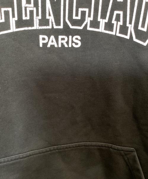 BALENCIAGA（バレンシアガ）BALENCIAGA (バレンシアガ) Large Fit Hoodie/BLACK ロゴ ヴィンテージ プリント プルオーバー パーカー ブラック サイズ:Mの古着・服飾アイテム