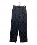 superNova.スーパーノヴァ）の古着「Wide Utility trouser - Damask jacquard」｜ブラック