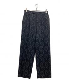 superNova.（スーパーノヴァ）の古着「Wide Utility trouser - Damask jacquard」｜ブラック