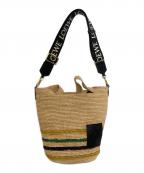 LOEWEロエベ）の古着「スリットバッグ ミニ」｜ベージュ×イエロー×グリーン