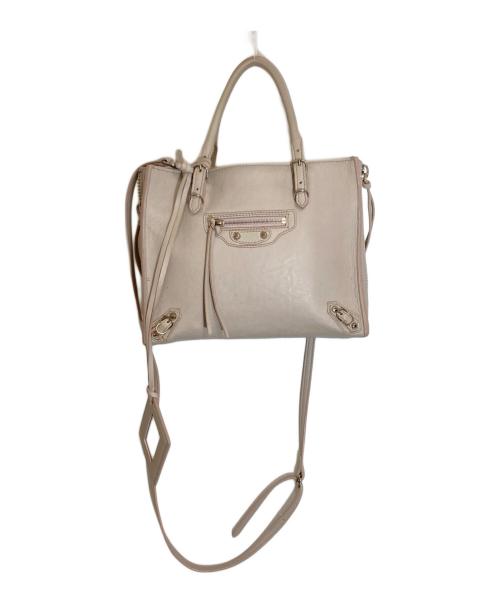 BALENCIAGA（バレンシアガ）BALENCIAGA (バレンシアガ) ペーパー2WAYミニショルダーバッグ ピンクの古着・服飾アイテム