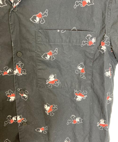 MONCLER（モンクレール）MONCLER (モンクレール) フィリックスザキャット開襟シャツ ブラック サイズ:Mの古着・服飾アイテム