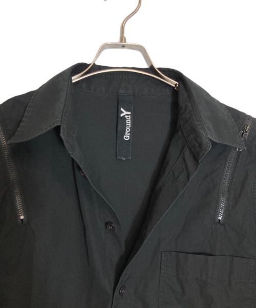 GROUND Y（グラウンドワイ）GROUND Y (グラウンドワイ) Zipper Shirt ブラック サイズ:1の古着・服飾アイテム