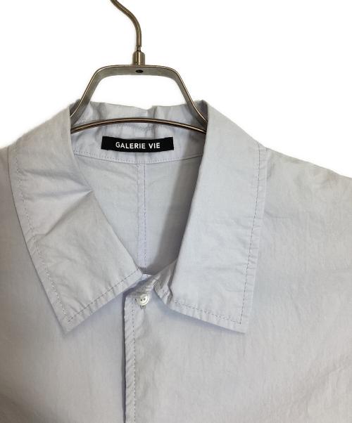 GALERIE VIE（ギャルリーヴィー）GALERIE VIE (ギャルリーヴィー) クリスプライトコットンシャツブルゾン スカイブルー サイズ:Freeの古着・服飾アイテム