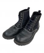 COMME des GARCONS HOMMEコムデギャルソン オム）の古着「切替コンバットブーツ」｜ブラック