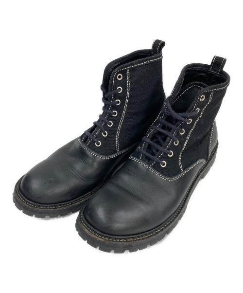 COMME des GARCONS HOMME（コムデギャルソン オム）COMME des GARCONS HOMME (コムデギャルソン オム) 切替コンバットブーツ ブラック サイズ:26.5の古着・服飾アイテム
