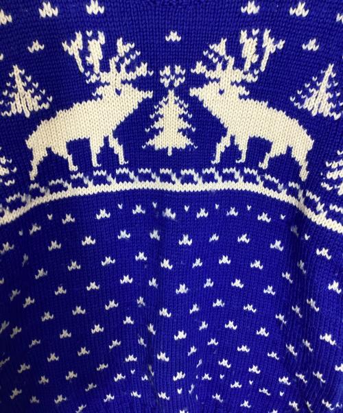 POLO RALPH LAUREN（ポロ・ラルフローレン）POLO RALPH LAUREN (ポロ・ラルフローレン) ノルディックセーター ブルー サイズ:Mの古着・服飾アイテム
