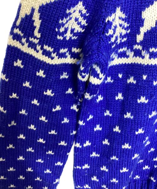 POLO RALPH LAUREN（ポロ・ラルフローレン）POLO RALPH LAUREN (ポロ・ラルフローレン) ノルディックセーター ブルー サイズ:Mの古着・服飾アイテム