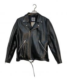 Liugoo Leathers（リューグーレザーズ）の古着「裏地シルク VALLET 02ライダースジャケット」｜ブラック